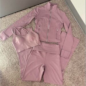 lululemon athletica Pink Leggings and Jacket Set